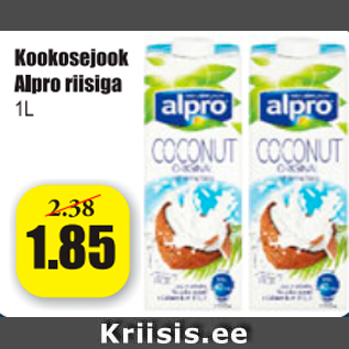 Allahindlus - Kookosejook Alpro riisiga 1 l