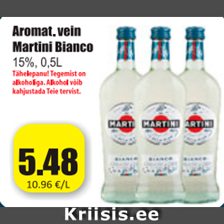 Allahindlus - Aromat. vein Martini Bianco