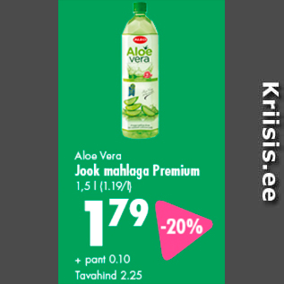 Allahindlus - Aloe Vera Jook mahlaga Premium 1,5 l