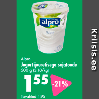 Allahindlus - Alpro Jogurtijuuretisega sojatoode 500 g