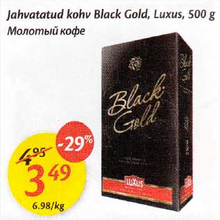 Allahindlus - Jahvatatud kohv Black Gold, Luxus, 500 g