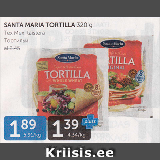 Allahindlus - SANTA MARIA TORTILLA 320 G