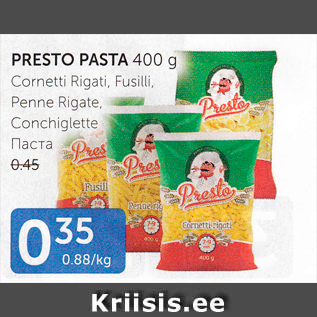 Allahindlus - PRESTO PASTA 400 G