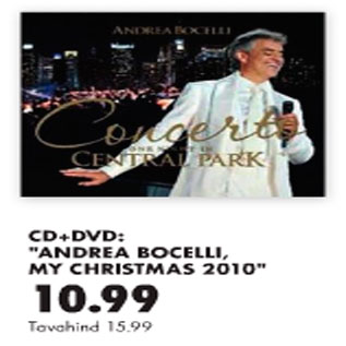 Allahindlus - CD+DVD "Andrea Bocelli, My Christmas"