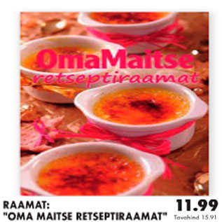 Allahindlus - Raamat:"Oma maitse retseptiraamat"