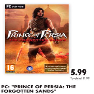 Allahindlus - PC:"Prince of Persia:The forgotten sands"