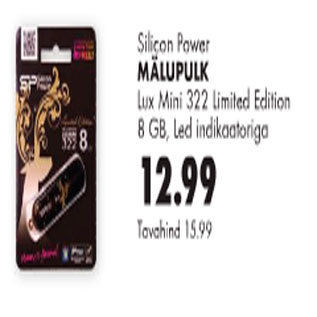 Allahindlus - Mälupulk Silicon Power Lux Mini 322 8GB