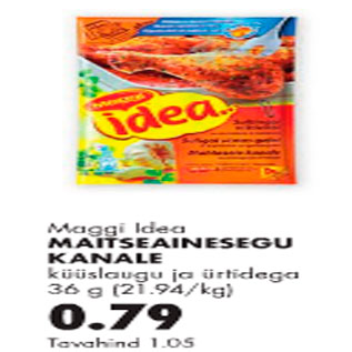 Allahindlus - Maggi Idea maitseainesegu kanale