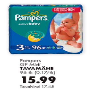 Allahindlus - Pampers GP Midi tavamähe