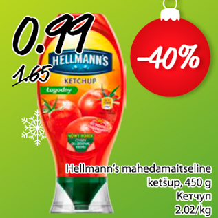 Allahindlus - Hellmann´s mahedamaitseline ketšup, 450 g