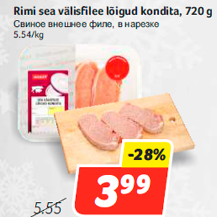 Allahindlus - Rimi sea välisfilee lõigud kondita, 720 g