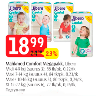 Allahindlus - Mähkmed Comfort Megapakk, Libero