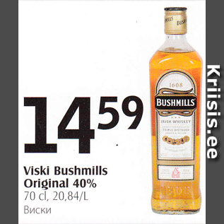 Allahindlus - Viski Bushmills Original