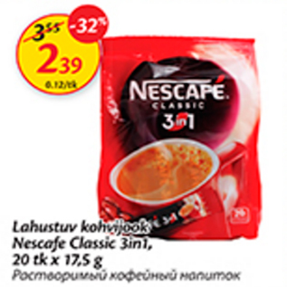 Allahindlus - Lahustuv kohvijook Nescafe Classic 3in1