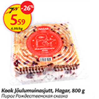 Allahindlus - Kook Jõulumuinasjutt, Hagar, 800 g