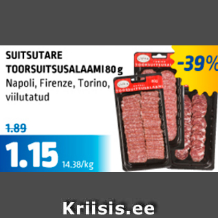 Allahindlus - SUITSUTARE TOORSUITSUSALAAMI 80 g