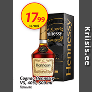 Allahindlus - Cognac Hennessy VS