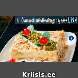 Allahindlus - Õunakook mündimaitsega 1 kg