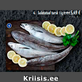 Allahindlus - Sulatatud tursk 1 kg