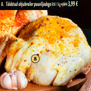 Allahindlus - Täidetud ahjubroiler puuviljadega RM 1 kg