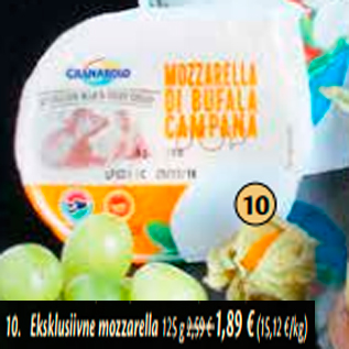 Allahindlus - Eksklusiivne mozzarella 125 g