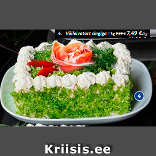 Allahindlus - Võileivatort singiga 1 kg