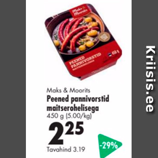 Allahindlus - Maks & Moorits Peened pannivorstid maitserohelisega 450 g