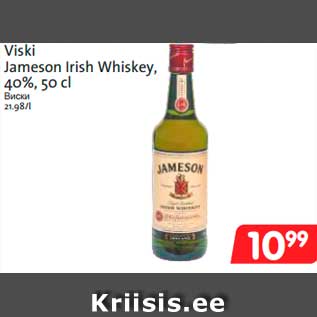 Allahindlus - Viski Jameson Irish Whiskey