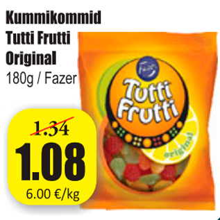 Allahindlus - Kummikommid Tutti Frutti Original