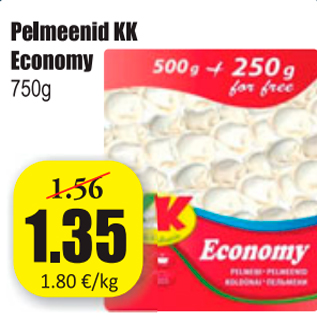 Allahindlus - Pelmeenid KK Economy 750 g