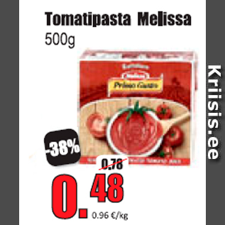 Allahindlus - Tomatipasta Melissa 500 g