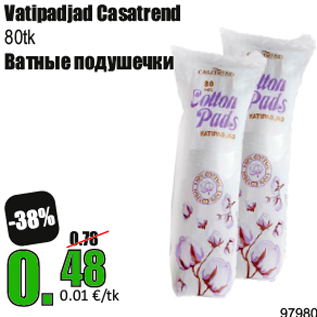 Allahindlus - Vatipadjad Casatrend 80tk