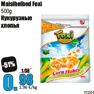 Allahindlus - Maisihelbed Foxi 500g