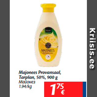 Allahindlus - Majonees Provansaal, Tarplan, 50%, 900 g