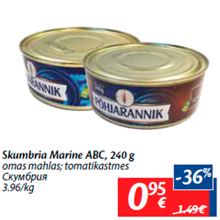 Allahindlus - Skumbria Marine ABC, 240 g