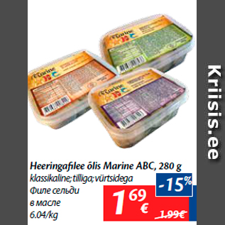 Allahindlus - Heeringafilee õlis Marine ABC, 280 g