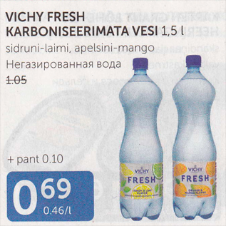 Allahindlus - VICHY FRESH KARBONISEERIMATA VESI 1,5 L