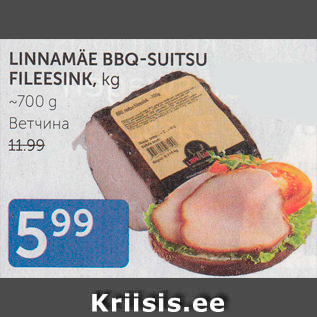 Allahindlus - LINNAMÄE BBQ-SUITSU FILEESINK, KG