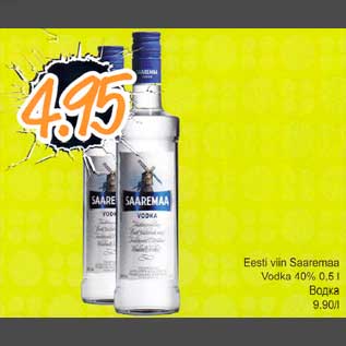 Allahindlus - Eesti viin Sааrеmаа Vodka 40% 0,5l