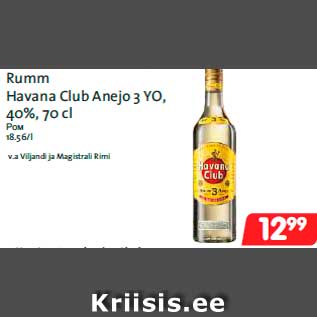 Allahindlus - Rumm Havana Club Anejo 3 YO