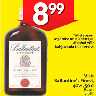 Allahindlus - Viski Ballantine