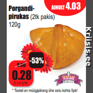 Allahindlus - Porgandipirukas (2tk pakis) 120g