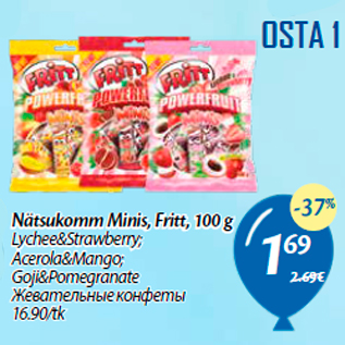 Allahindlus - Nätsukomm Minis, Fritt, 100 g