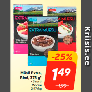 Allahindlus - Müsli Extra, Rimi, 375 g*