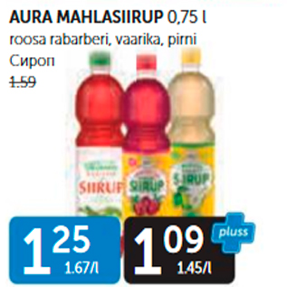 Allahindlus - AURA MAHLASIIRUP 0,75 L