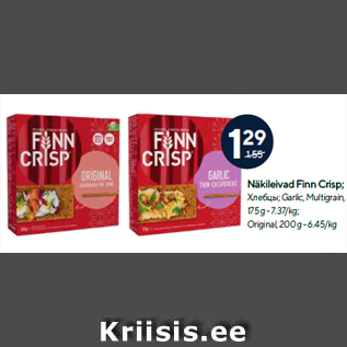 Allahindlus - Näkileivad Finn Crisp