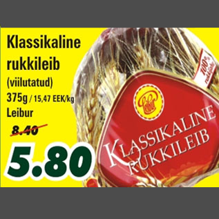 Allahindlus - Klassikaline rukkileib