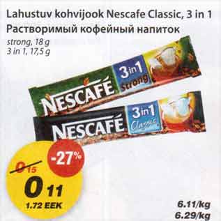 Allahindlus - Lahustuv kohvijook Nescafe Classic