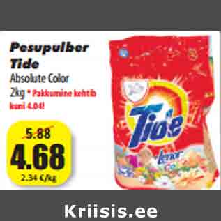 Allahindlus - Pesupulber Tide Absolute Color 2kg*