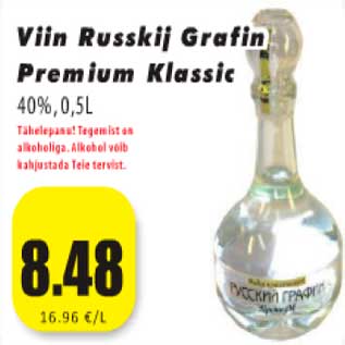 Allahindlus - Viin Russkij Grafin Premium Klassic